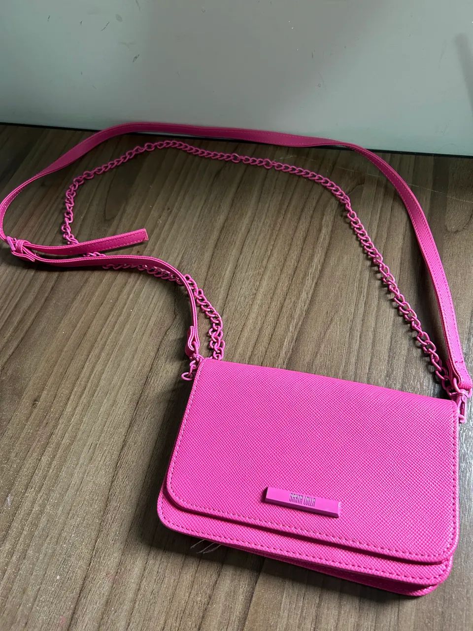 Bolsa Santa Lolla pequena rosa - Foto 2