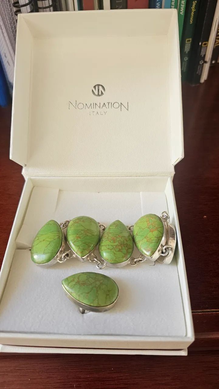 Pulseira Turquesa Verde mais anel - Foto 3