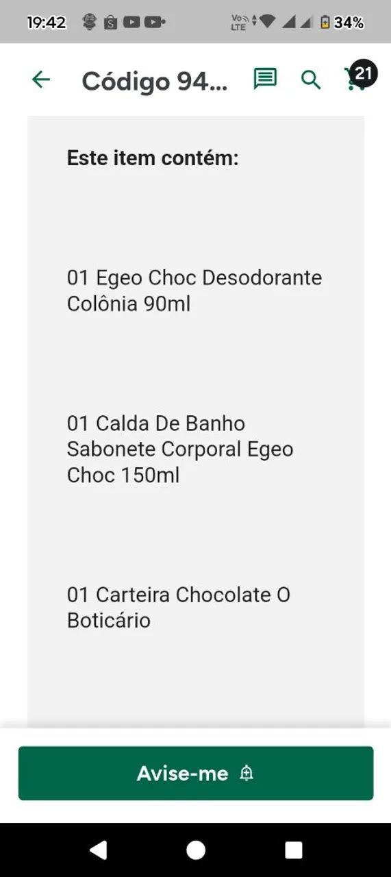 KIT EGEO CHOC DO BOTICÁRIO. - Foto 5