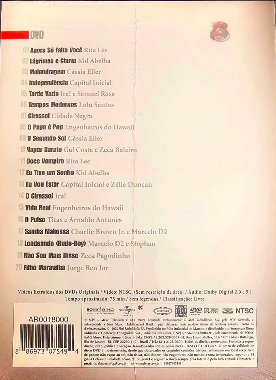 DVD O Melhor do Acústico MTV NOVO LACRADO 20 Grandes sucessos com vários cantores.  - Foto 2