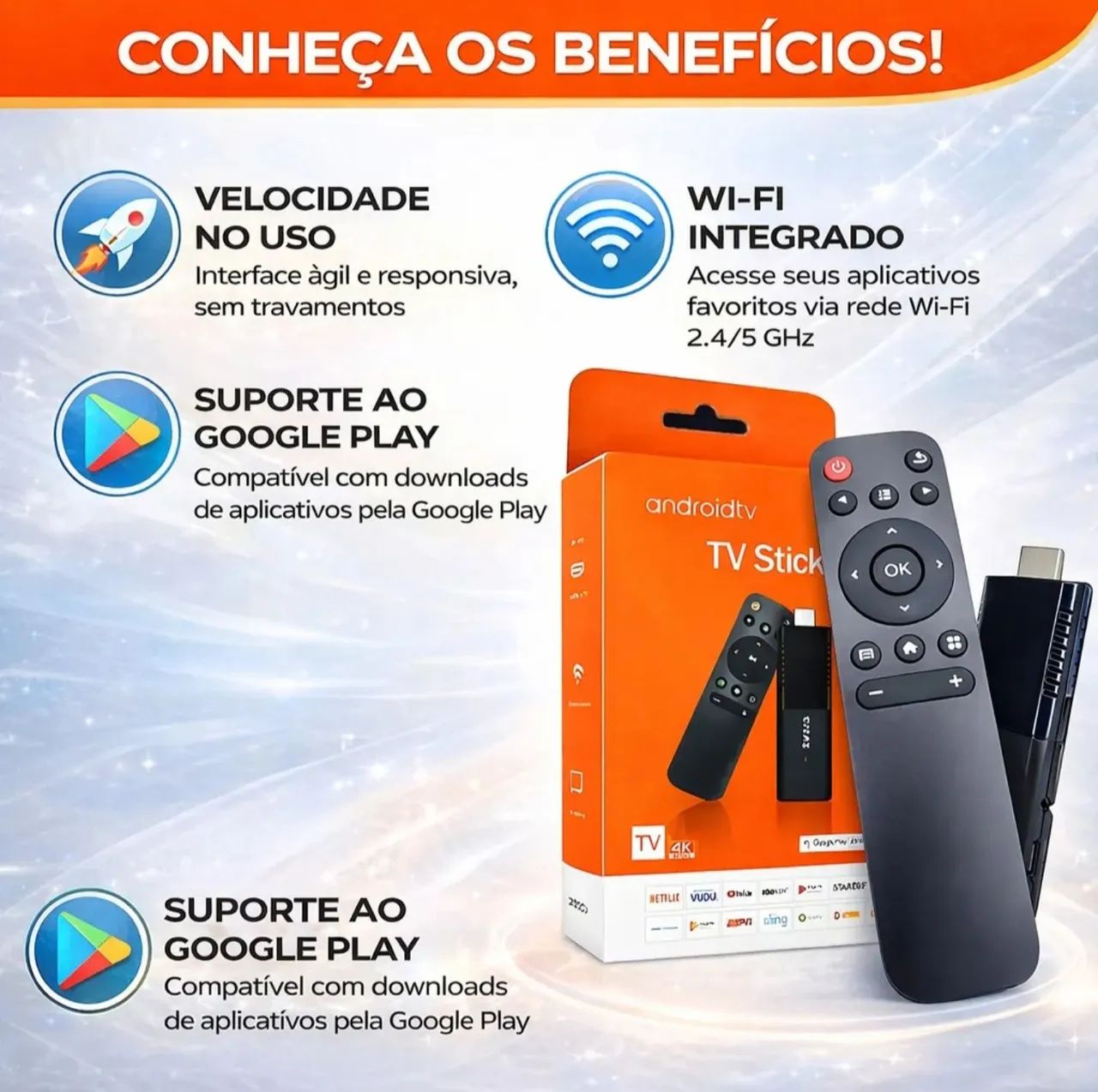 Stick TV + Brinde Android TV Transforme Sua TV em Smart TV - Foto 5