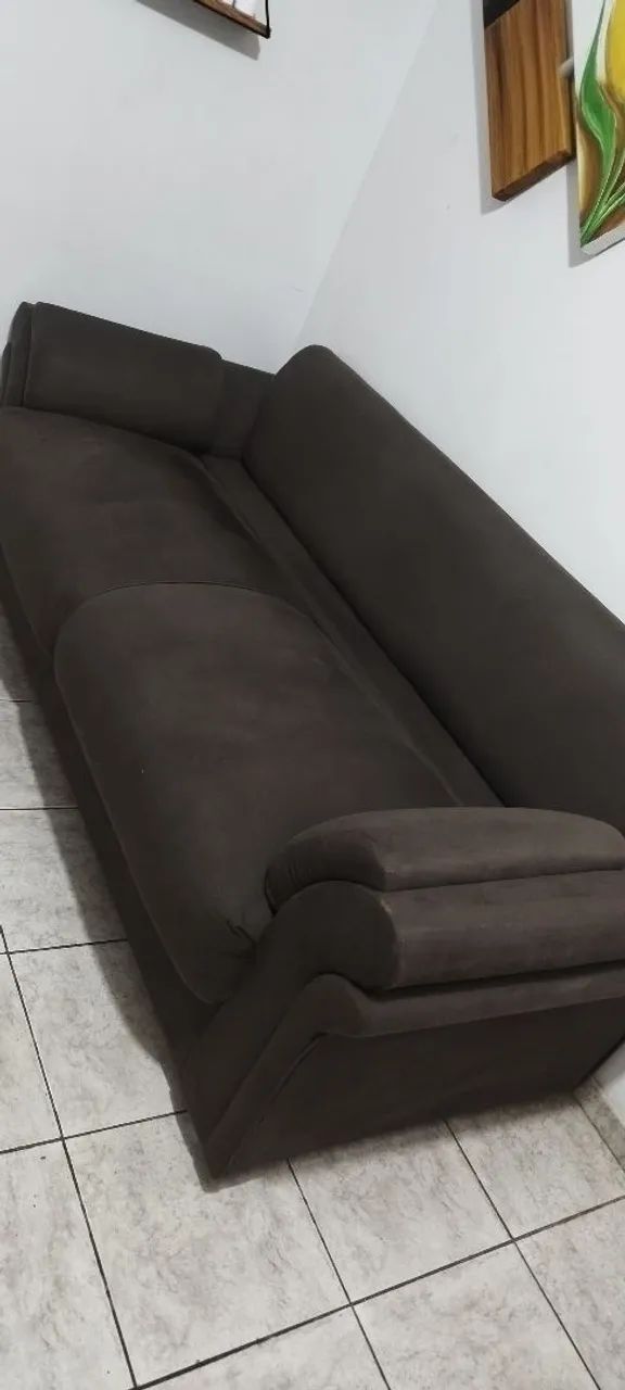 Sofá  4 lugares novinho, com estrutura reforçada  - Foto 4