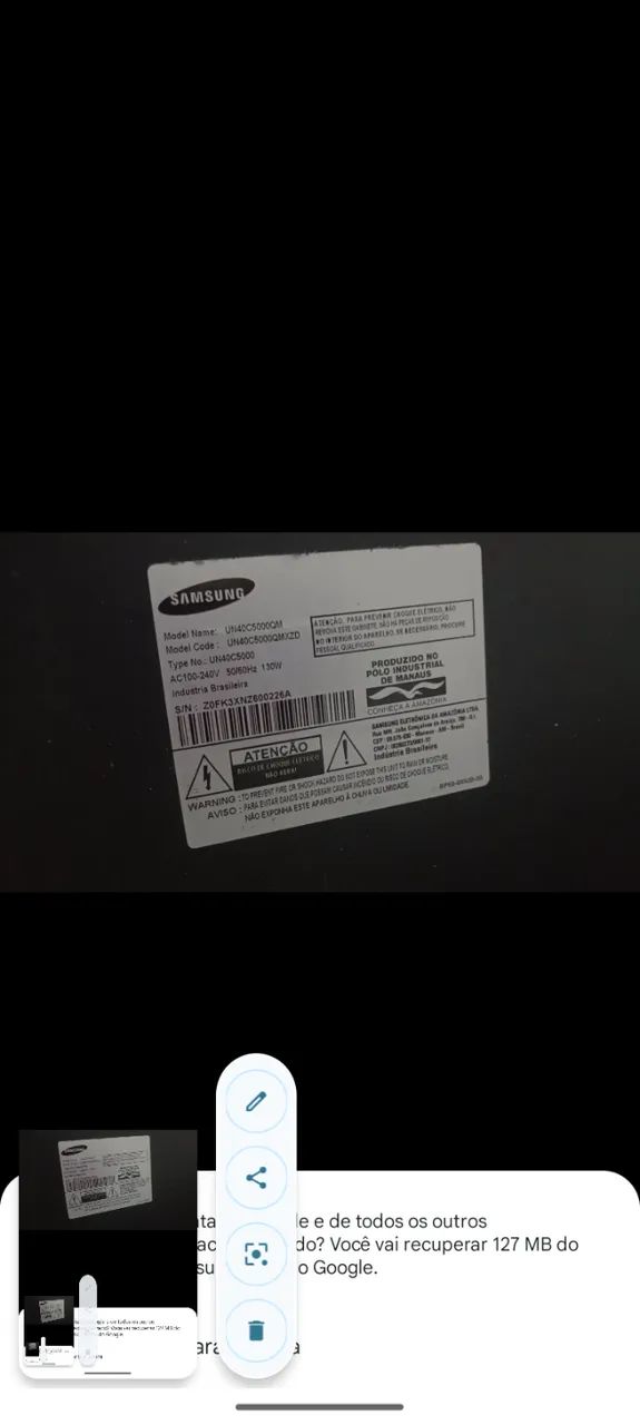 Tv com defeito e sem controle remoto 60,00 - Foto 2