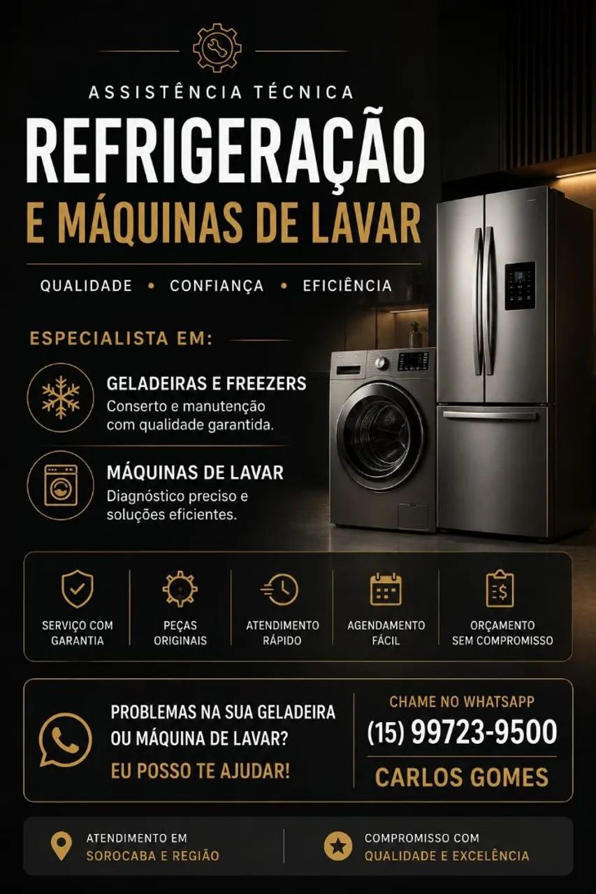 Venda e manutenção de máquinas e refrigeração 
