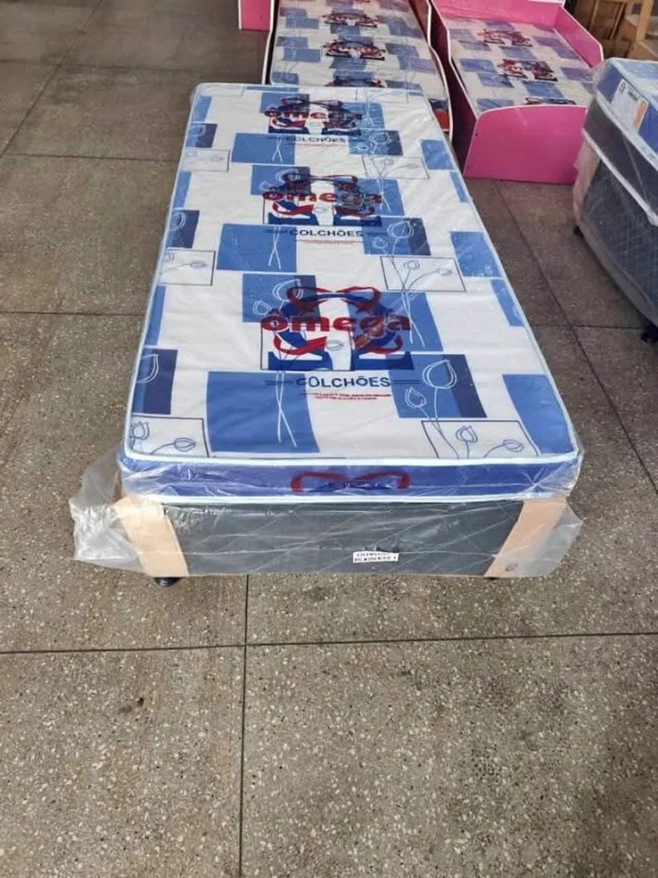 Cama box solteiro Base+colchão D20 com 12 cm de espuma novos (entrega grátis)