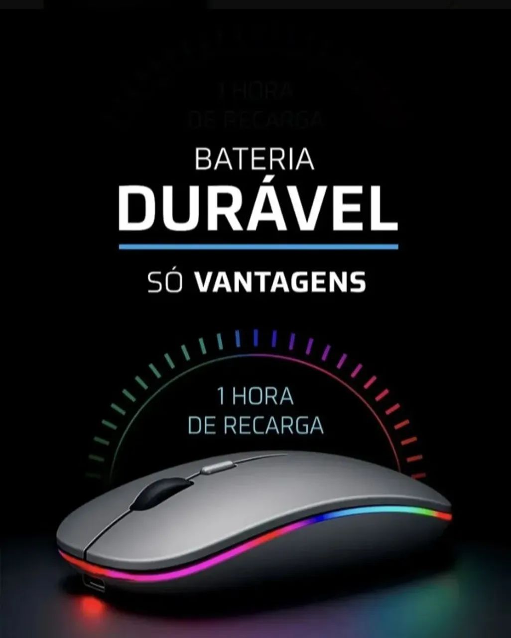 Mouse RGB com luz de led. - Foto 3