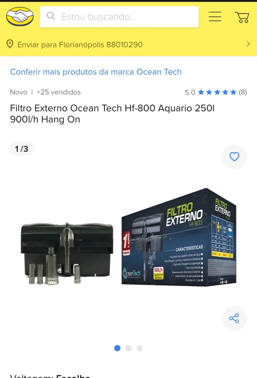 Filtro externo para aquário ocean tech 900l/h - Foto 3
