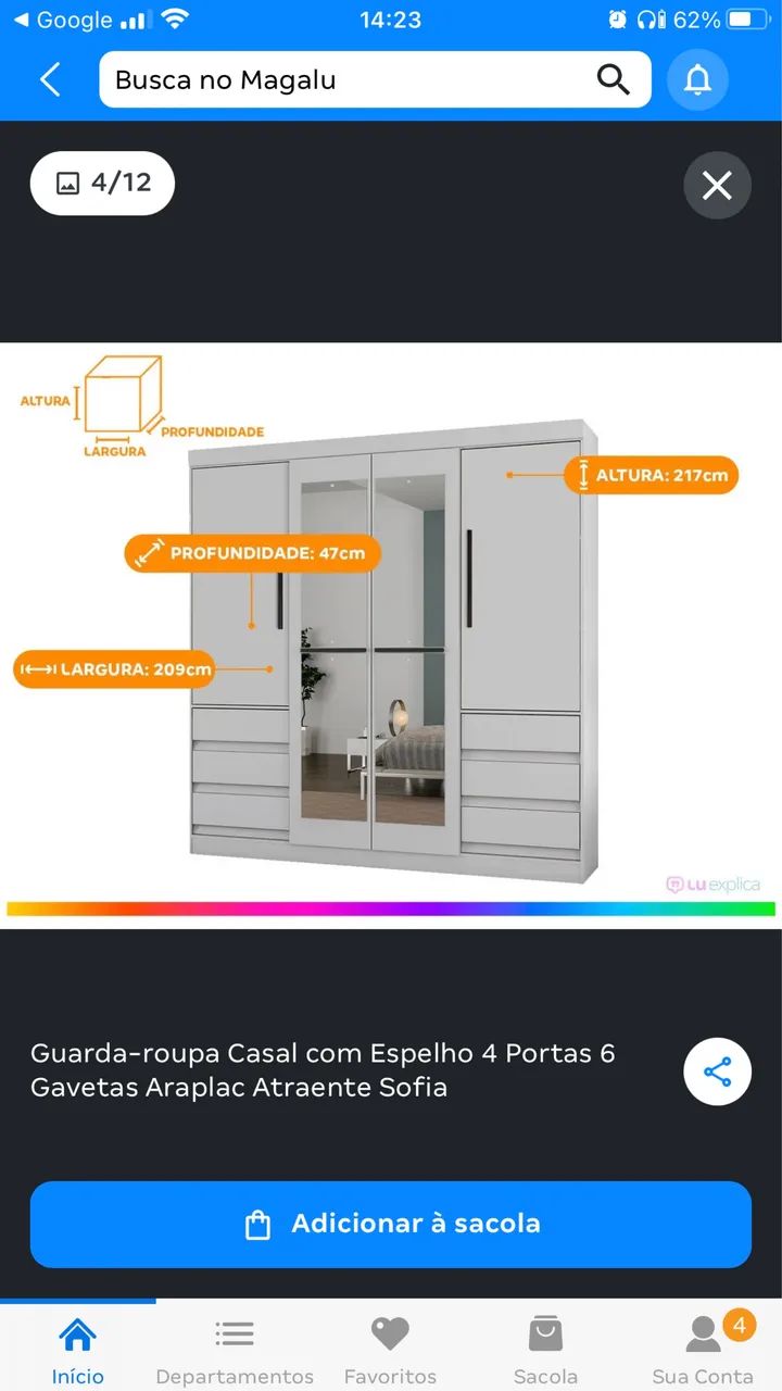 Guarda-roupa casal - Foto 4