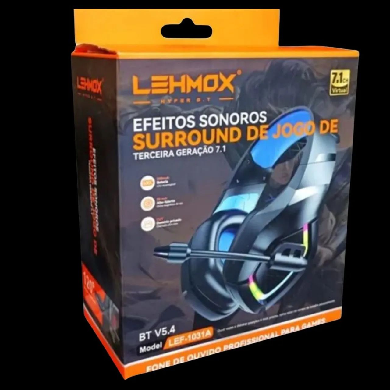 Headset Gamer Bluetooth Lehmox Hyper B.T - 7.1. LEF-1031A - Foto 2