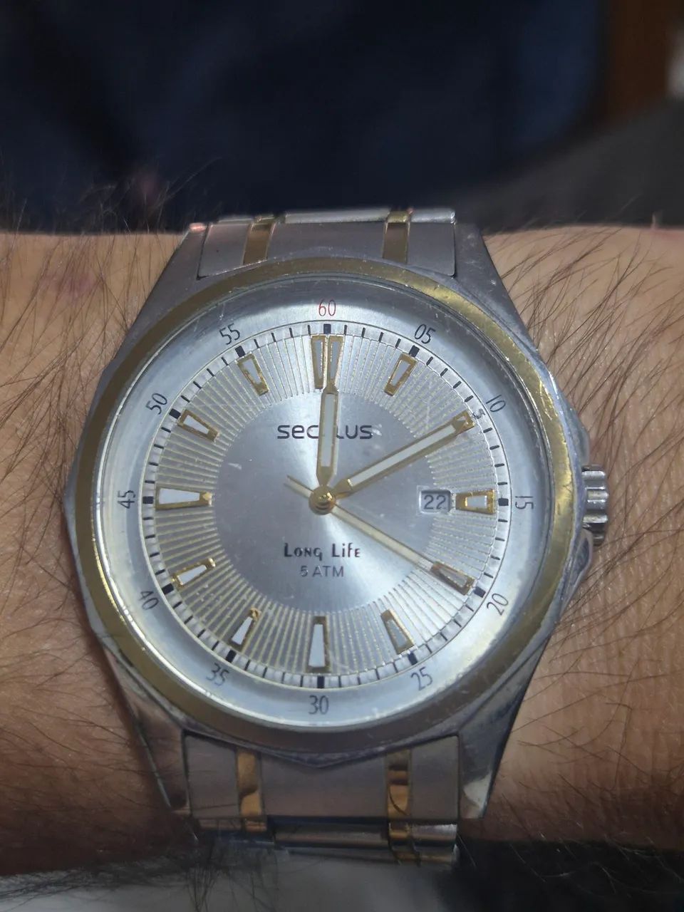 Relógio SECULUS LONG LIFE BICOLOR  À QUARTZ   -   ÓTIMO ESTADO - Foto 3
