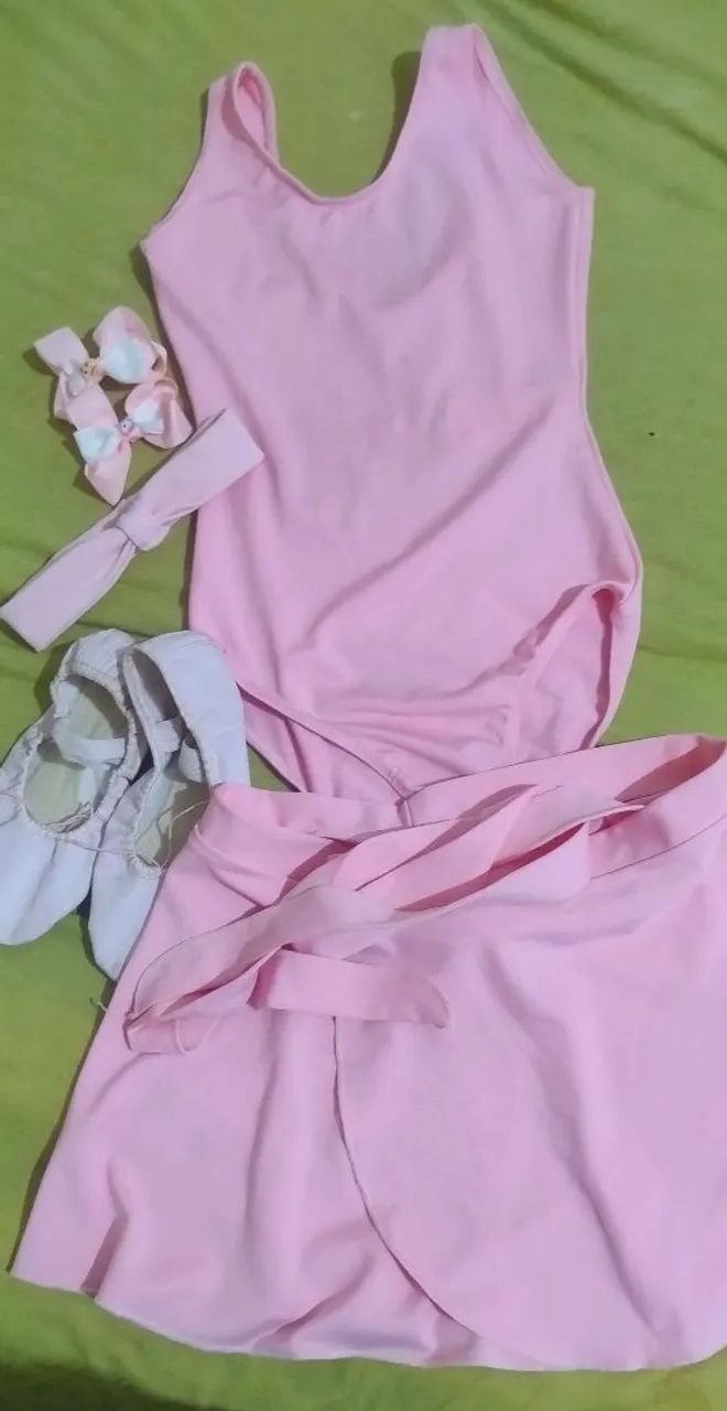 Roupa ballet completa com sapatilha 