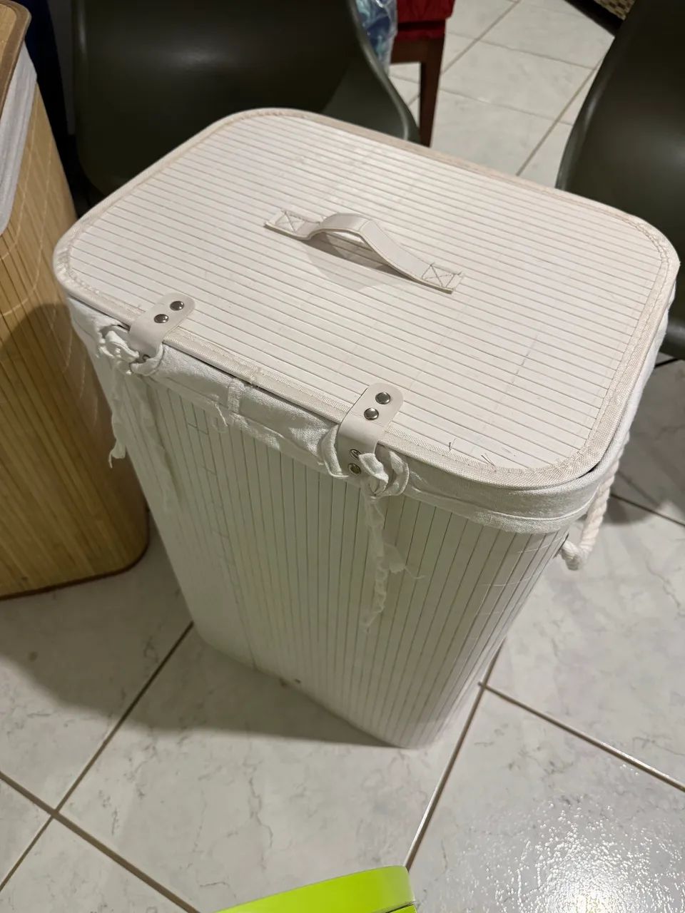Cesto de roupas Branco  - Foto 2