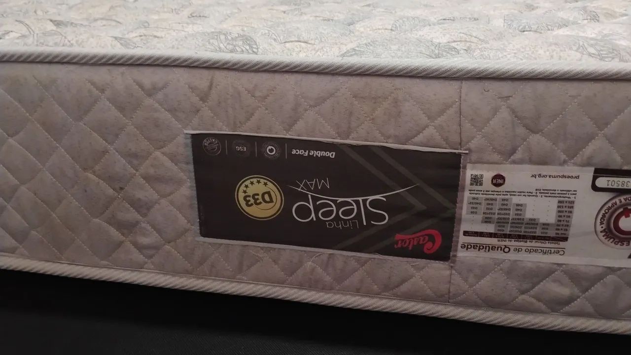 Cama e colchão Castor Queen Casal com box baú semi novo - Foto 3