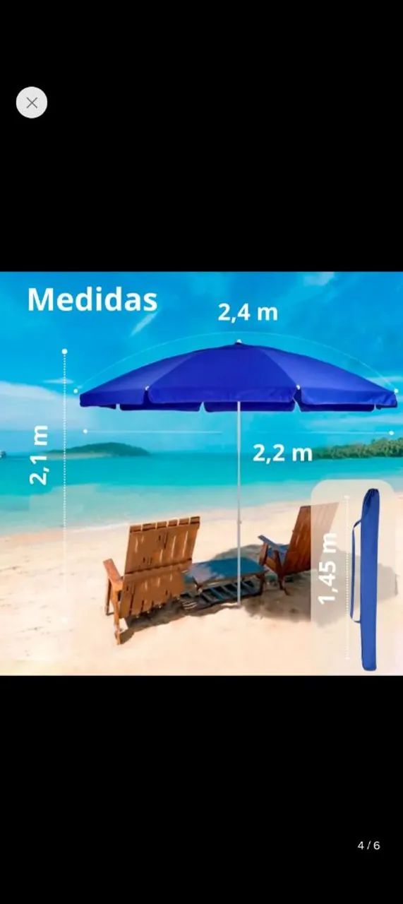 Um guarda-sol de praia grande