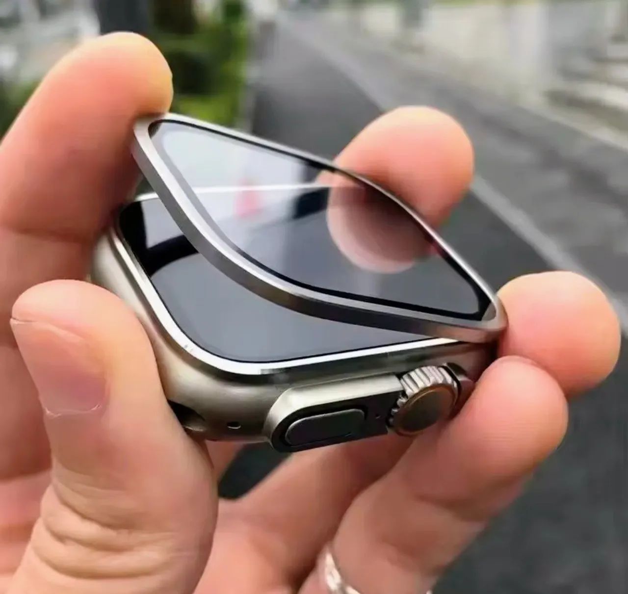 PROTETOR DE TELA COM VIDRO PARA SMARTWATCH  - Foto 2
