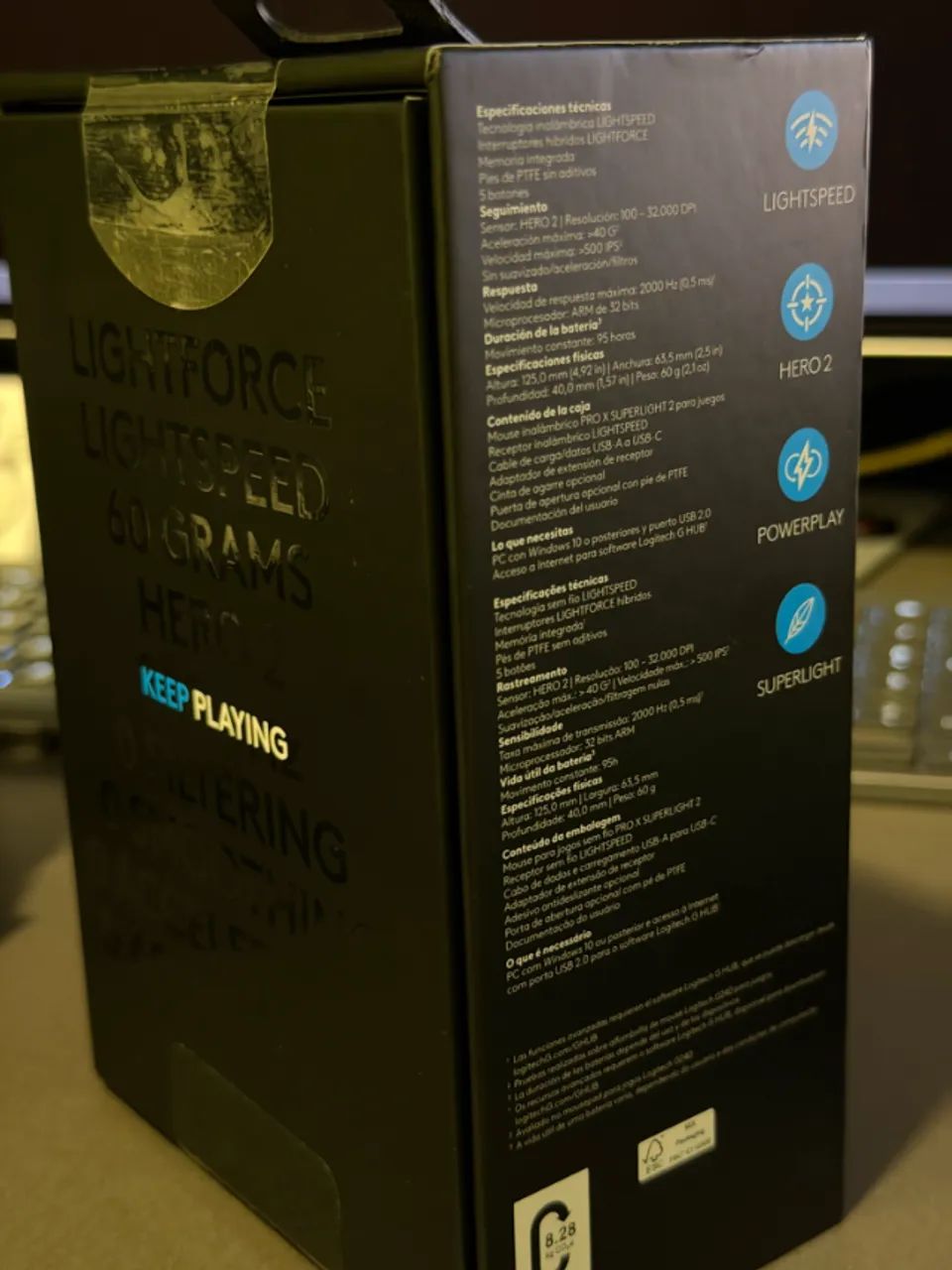 Mouse Logitech Pro Superlight X 2 - muito novo - Foto 5
