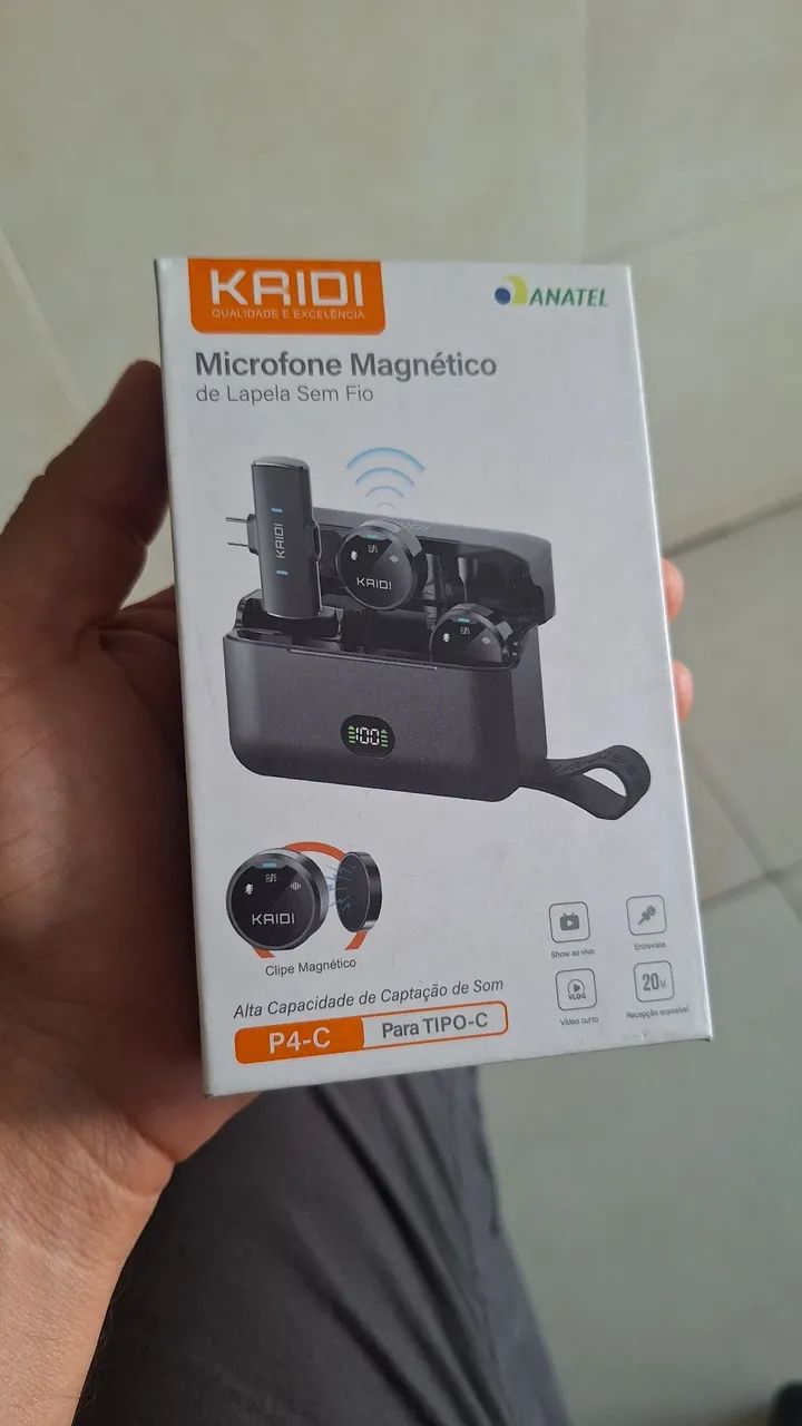 Microfone Lapela SEM FIO Tipo C - Foto 5