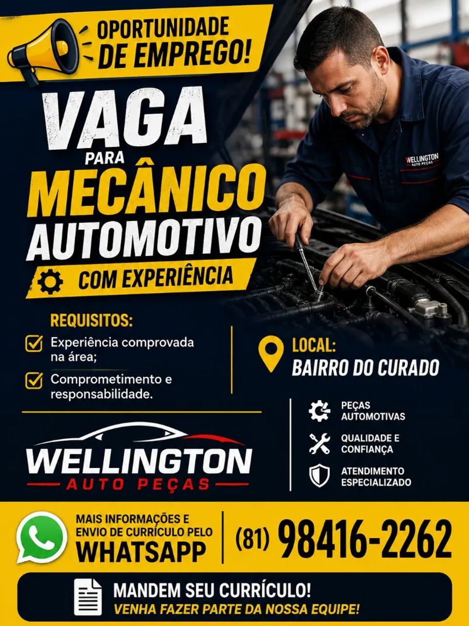 Vaga para mecânicos 