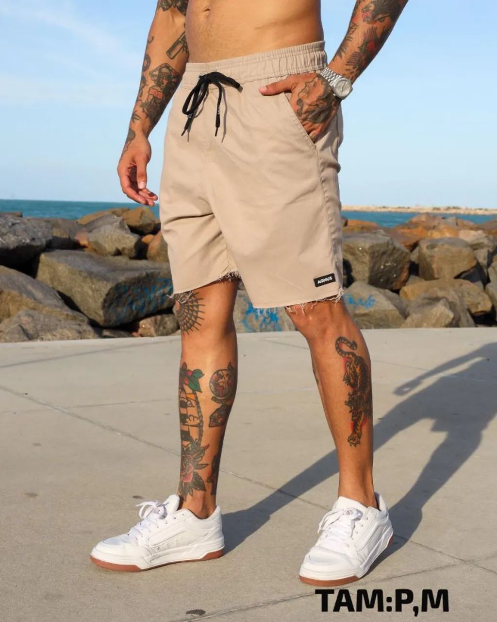 SHORTS MAURICINHO DE SARJA DE ALTA QUALIDADE  - Foto 5