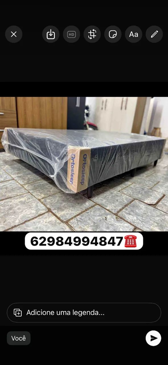 Cama box casal nova 
