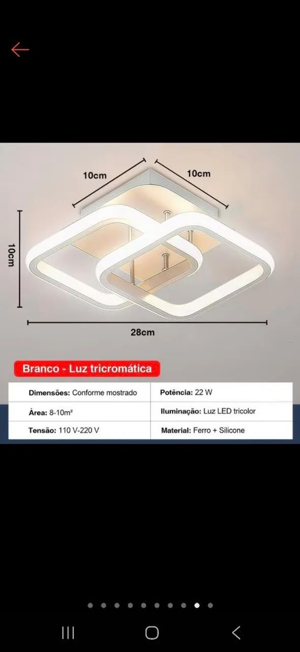 Luminária TETO LED  - Foto 4