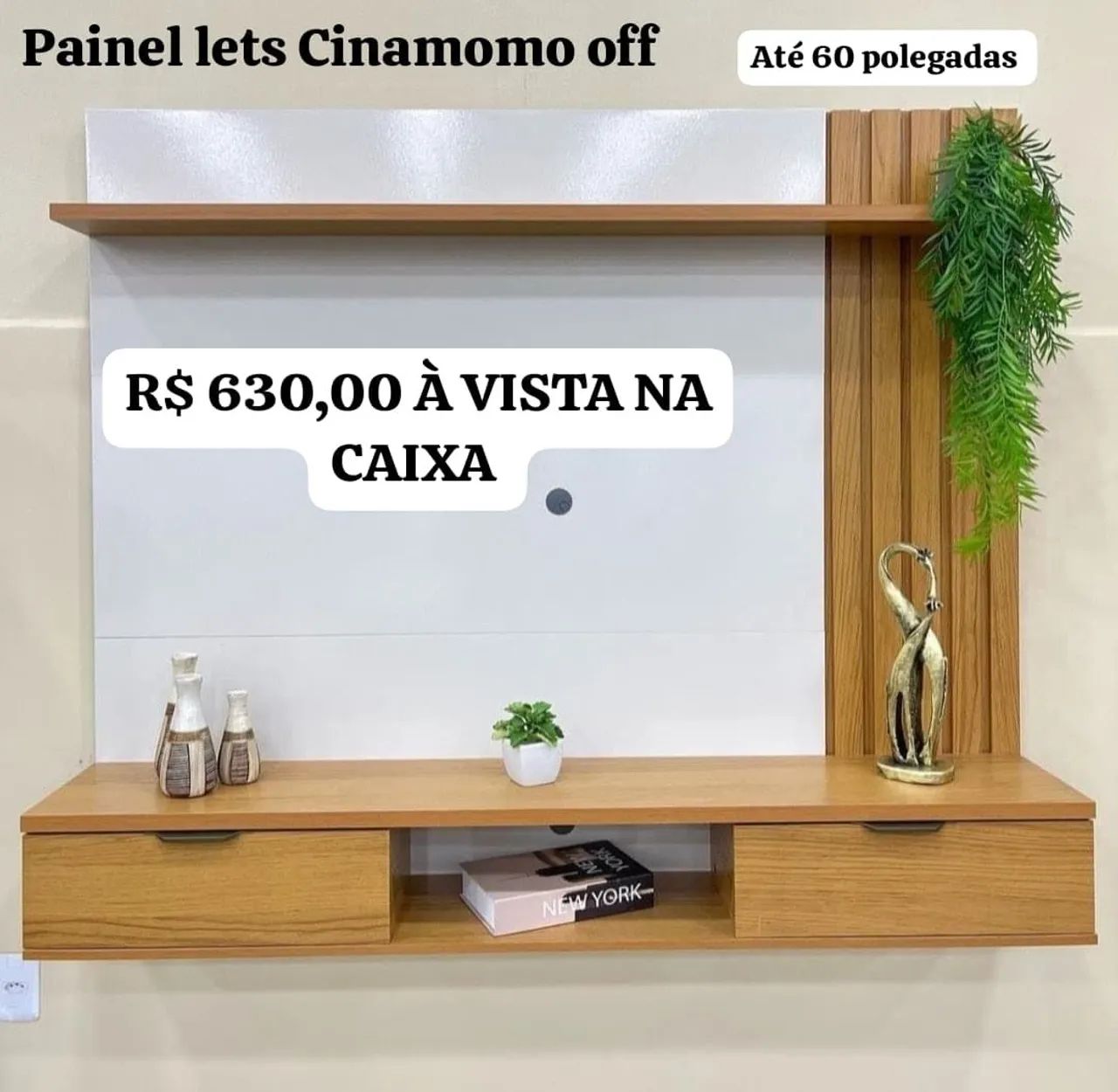 Painel lets cinamomo off Produto novo na caixa 60 polegadas