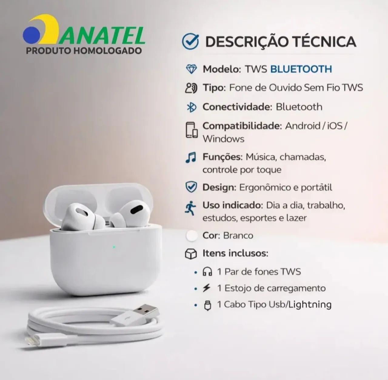 Fone de ouvido Bluetooth premium - Foto 5