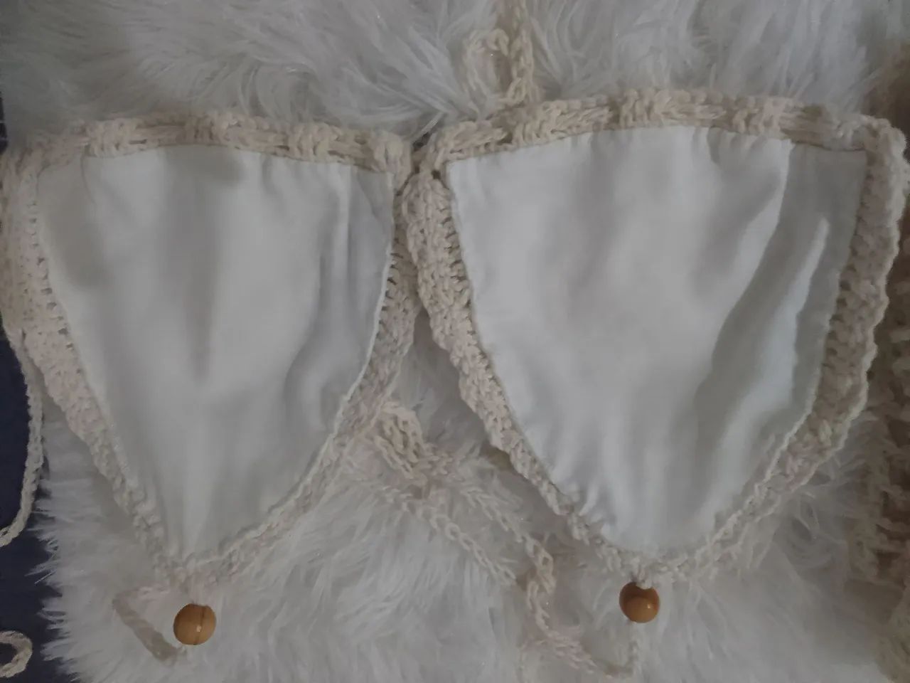 Conjunto saida de praia e top em crochê. - Foto 4