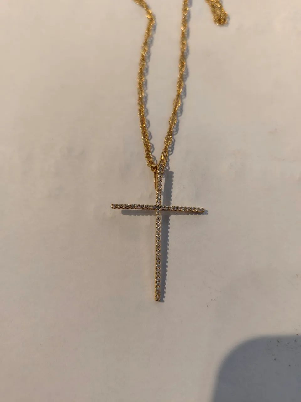 Corrente em Ouro 18k com crucifixo de brilhantes  - Foto 2
