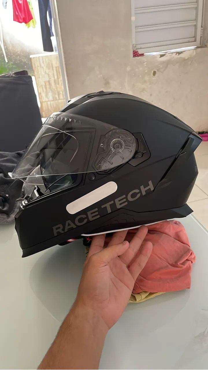 Capacete com Óculos interno race tech - Foto 3