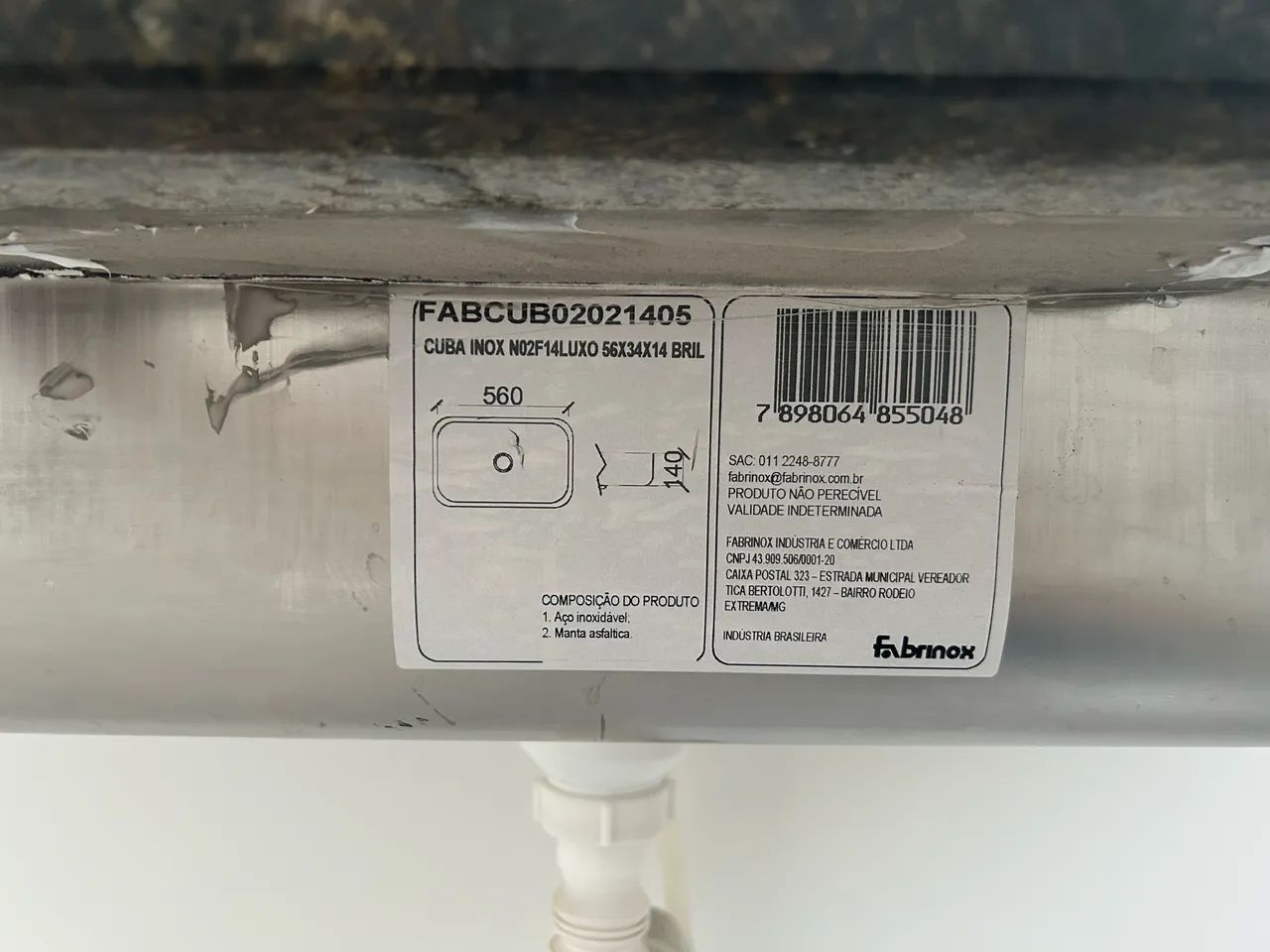 BANCADA EM GRANITO + CUBA INOX - Foto 4