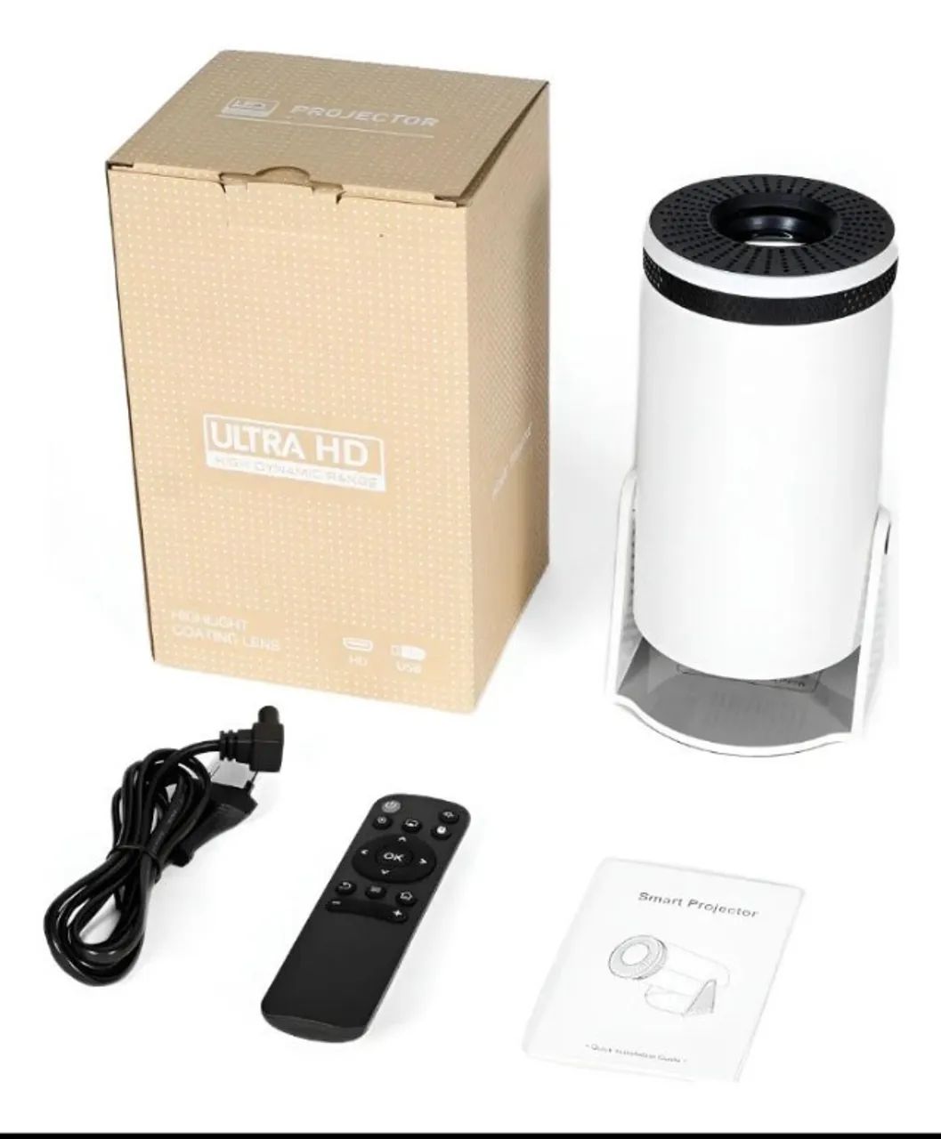 Projetor Hy300: 4k Ultra Hd, Wi-fi, Bluetooth, Alto-falante