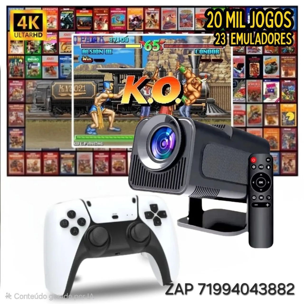 Alugamos projetor c/ jogos 