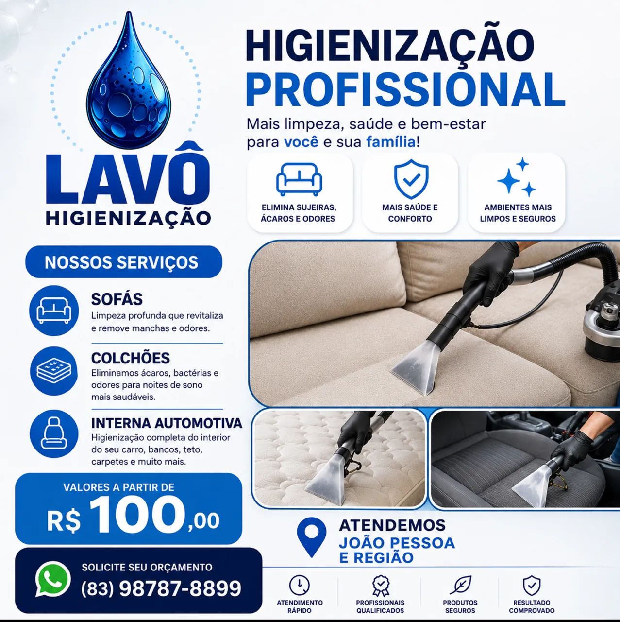 Higienização de sofás e colchões  - Foto 3