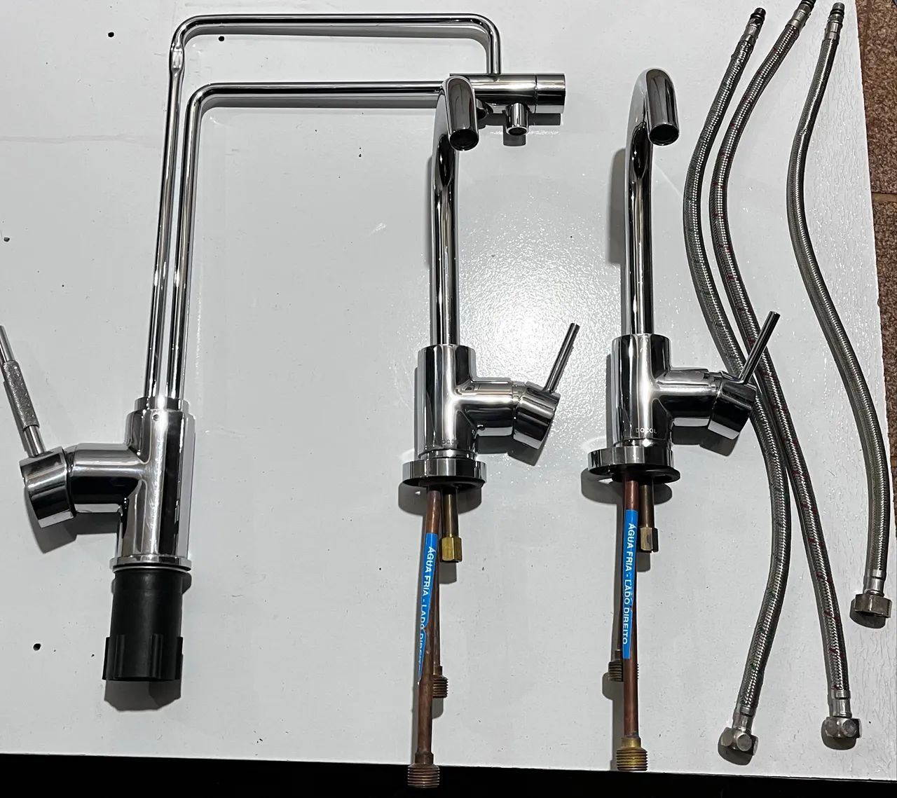 Kit de torneiras de metal cromado  - Foto 2