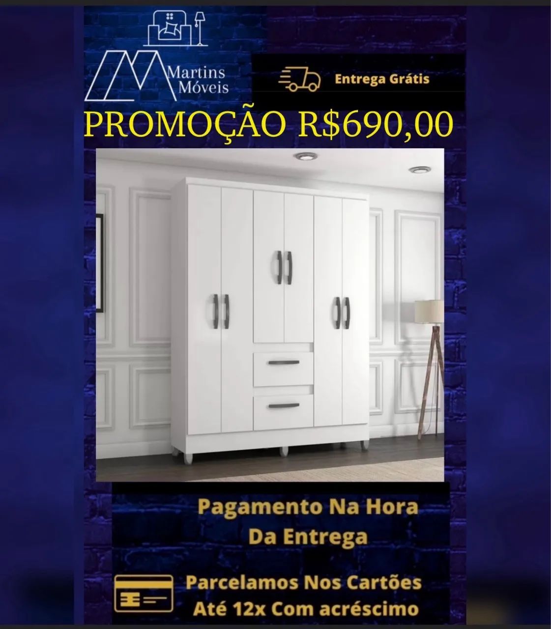 GRANDE PROMOÇÃO GUARDA ROUPA ENTREGA GRÁTIS  - Foto 3
