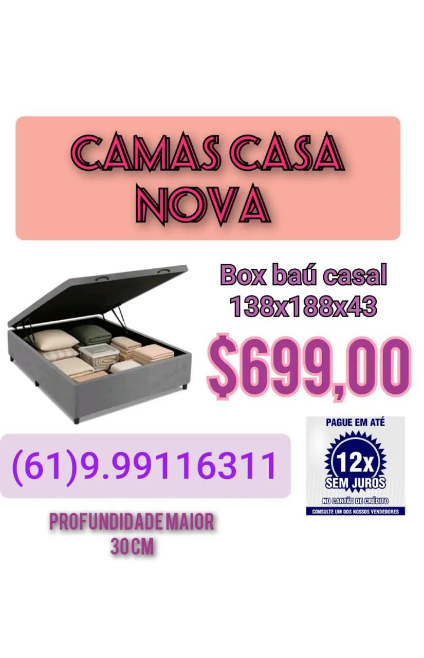 Box baú casal padrão sob encomenda 