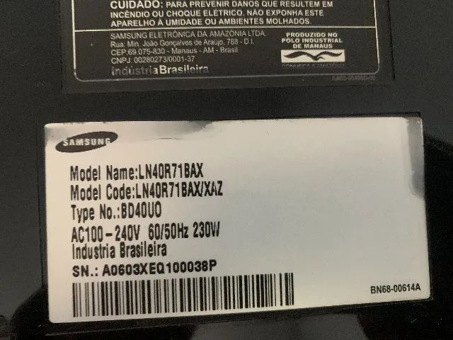 TV LCD 40 polegadas Samsung modelo LN40R71BAX com defeito na tela - Foto 5