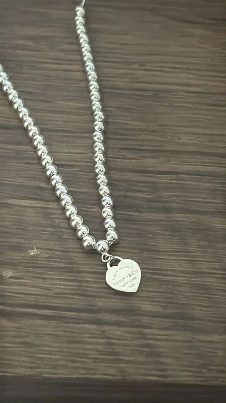 pulseira tiffany & co. bolinhas prata 925 18cm - Foto 2
