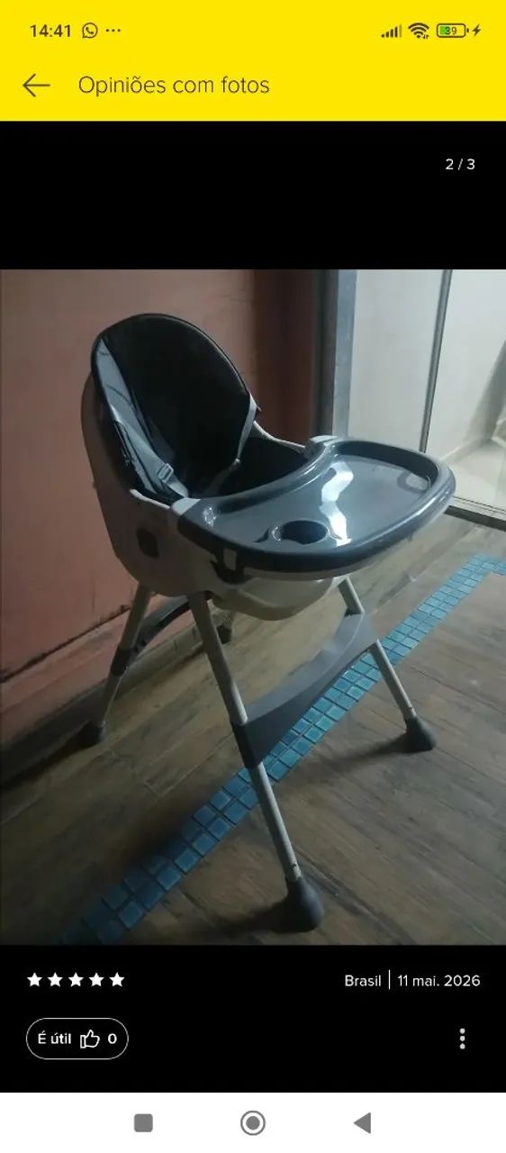 Cadeira de alimentação bebê portátil nova na caixa  - Foto 4