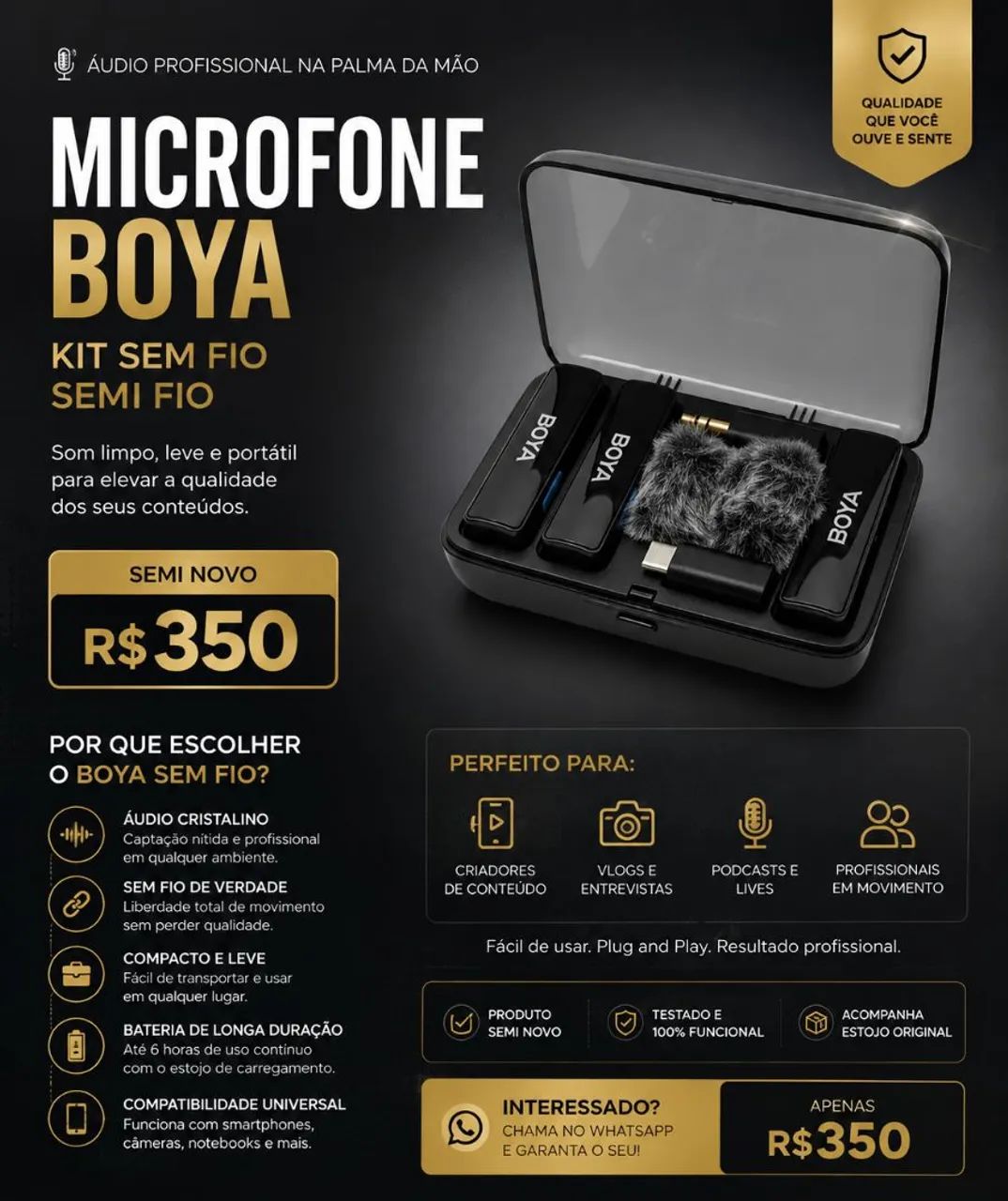 Microfone boya link