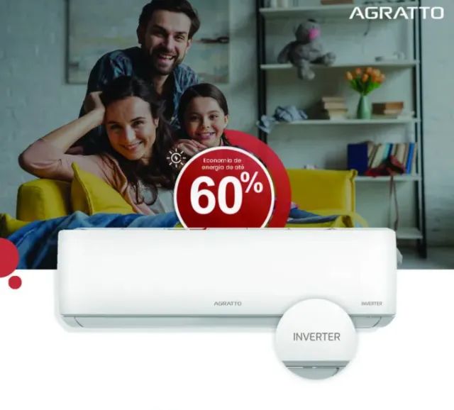 Ar-Condicionado Split Agratto 12k BTUs Inverter novo lacrado e com NF