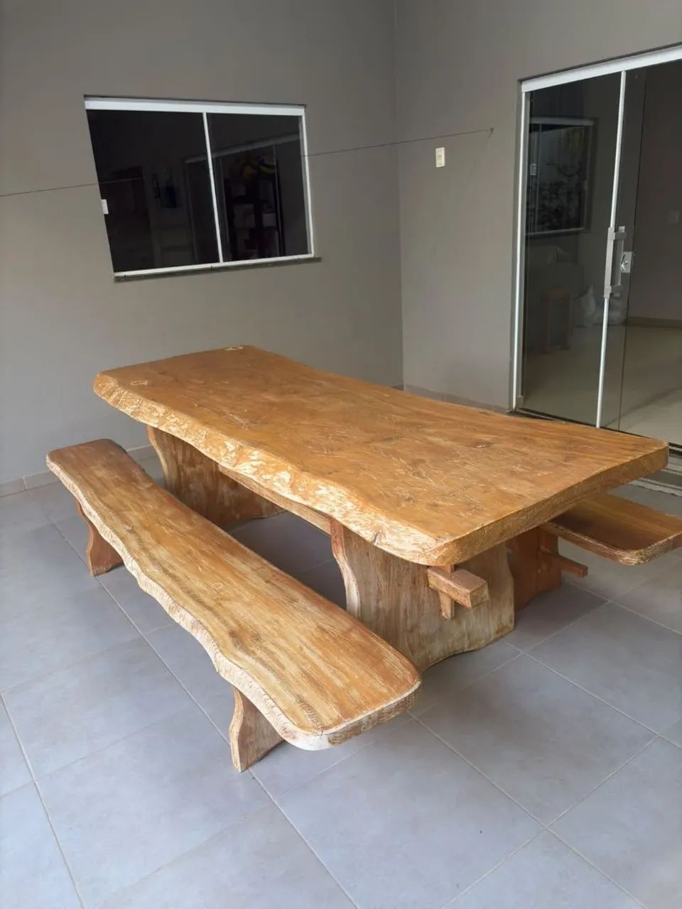 Mesa madeira pranchão unico