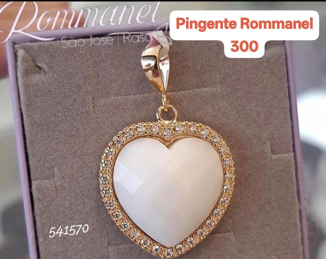 Pingente de coração Rommanel  - Foto 3