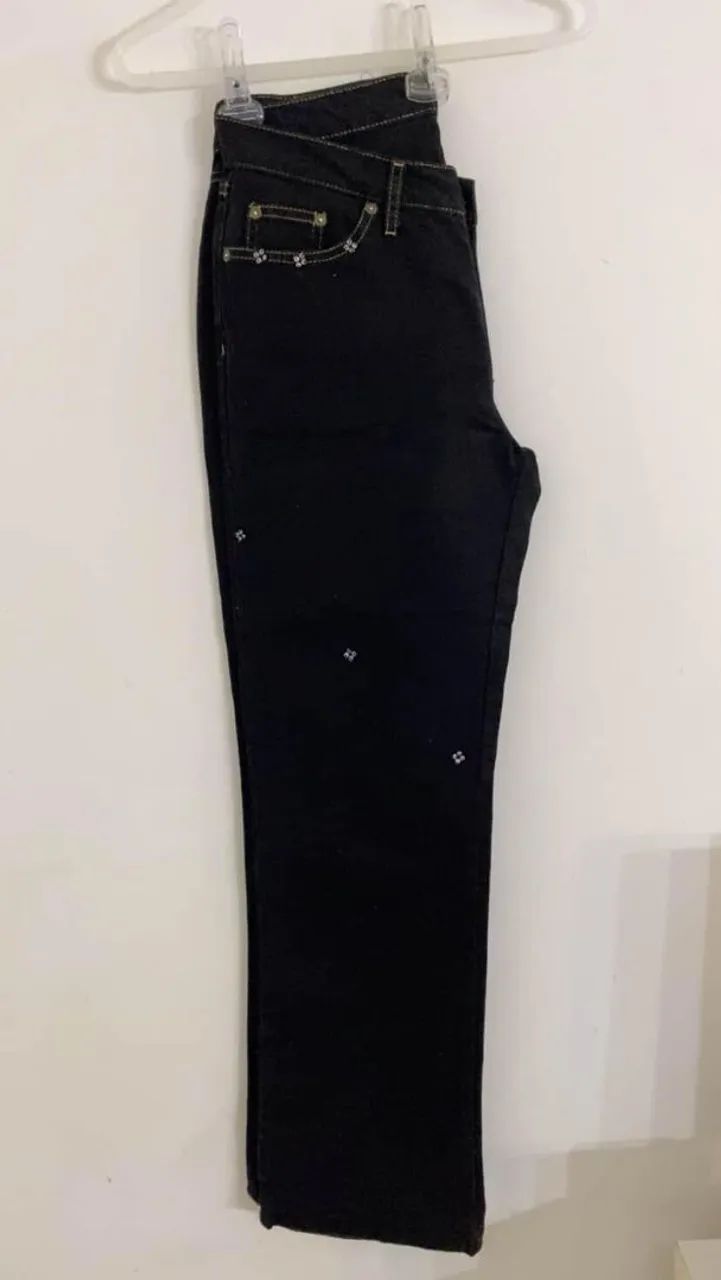 Calça jeans miçangas e strass Versus tam 38 - Foto 5