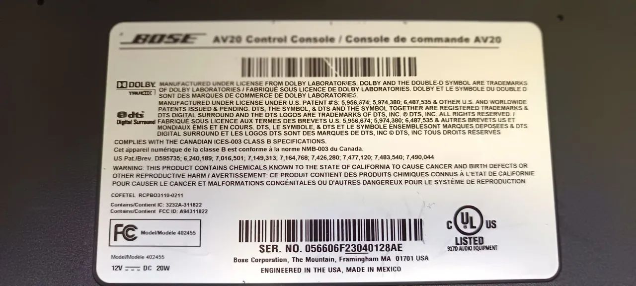 Mídia center Bose AV 20  - Foto 4