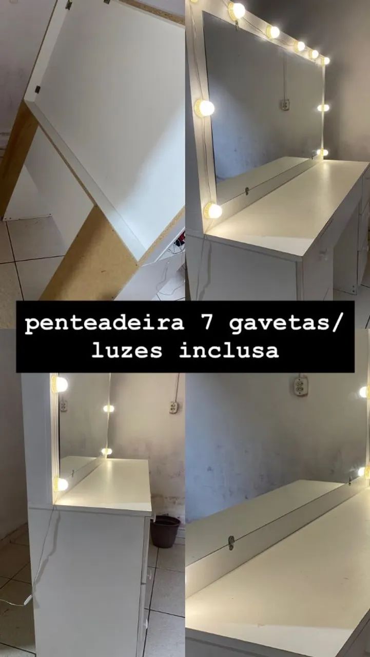 PENTEADEIRA COM ESPELHO 7 GAVETAS  - Foto 4