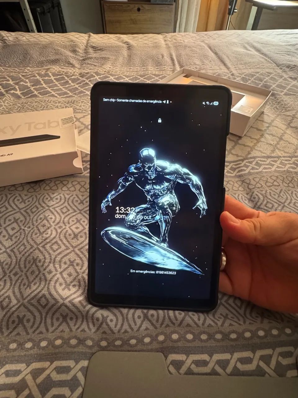 Samsung Galaxy Tab A9 4G + Película Fosca, Skin e Capa