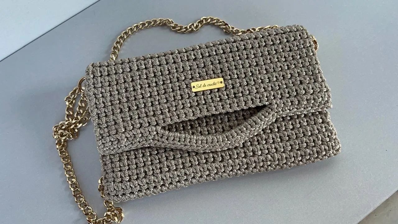 Bolsa Clutch, carteira em Crochê  - Foto 2