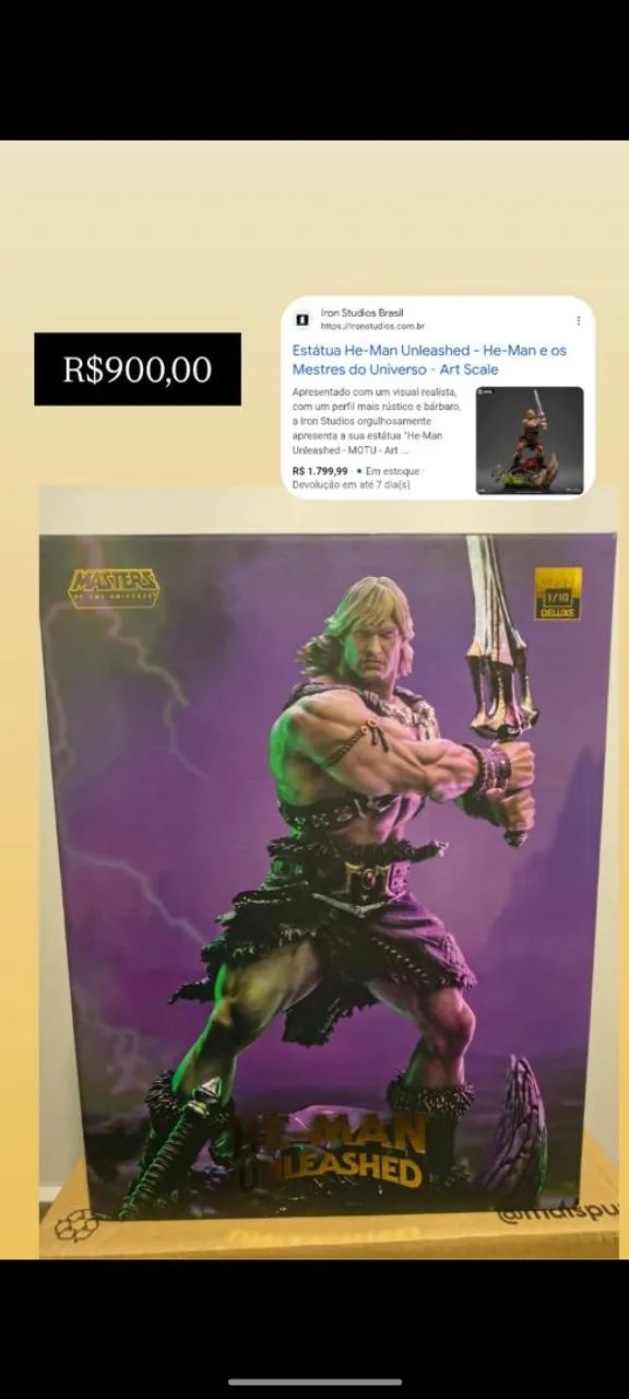 Estátua he-man unleashed